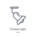 Linear cinema light source icon from Cinema outline collection. Thin line cinema light source vector isolated on white background