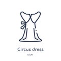 Linear circus dress icon from Circus outline collection. Thin line circus dress vector isolated on white background. circus dress