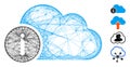Linear Cloud Info Vector Mesh Royalty Free Stock Photo