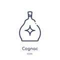 Linear cognac icon from Drinks outline collection. Thin line cognac vector isolated on white background. cognac trendy