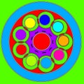 linear, colorful radials & x28;circles& x29; in manual images