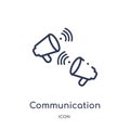 Linear communication icon from Blogger and influencer outline collection. Thin line communication vector isolated on white