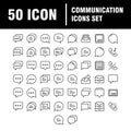 Linear communication icons set. Universal communication icon to use in web and mobile UI