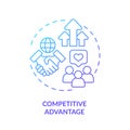 Linear competitive advantage icon FDI concept