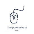 Linear computer mouse icon from Edit outline collection. Thin line computer mouse vector isolated on white background. computer