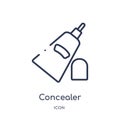 Linear concealer icon from Beauty outline collection. Thin line concealer vector isolated on white background. concealer trendy