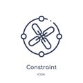 Linear constraint icon from Geometric figure outline collection. Thin line constraint icon isolated on white background.