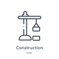 Linear construction icon from Geometry outline collection. Thin line construction icon isolated on white background. construction