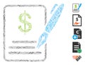 Linear Contract Icon Vector Collage