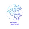 Linear control and ownership icon FDI concept