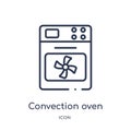 Linear convection oven icon from Electronic devices outline collection. Thin line convection oven vector isolated on white