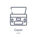 Linear copier icon from Electronic devices outline collection. Thin line copier vector isolated on white background. copier trendy