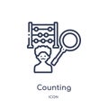 Linear counting icon from Blogger and influencer outline collection. Thin line counting vector isolated on white background.