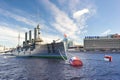 Linear cruiser Aurora, the symbol of the October revolution in R