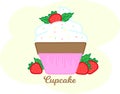 Linear CUPCAKE icon. Vector elements suitable for website and presentation