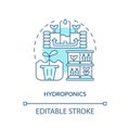 Linear customizable hydroponics icon concept