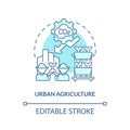 Linear customizable urban agriculture icon concept