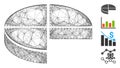 Linear 3D Pie Chart Vector Mesh Royalty Free Stock Photo