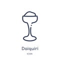 Linear daiquiri icon from Drinks outline collection. Thin line daiquiri vector isolated on white background. daiquiri trendy Royalty Free Stock Photo
