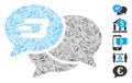 Linear Dash Webinar Icon Vector Collage