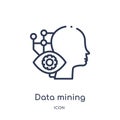 Linear data mining icon from Artificial intellegence and future technology outline collection. Thin line data mining vector