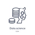 Linear data science icon from General outline collection. Thin line data science icon isolated on white background. data science