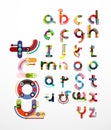 Linear design font, alphabet