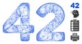 Linear 42 Digits Text Vector Mesh Royalty Free Stock Photo