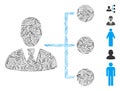 Linear Distribution Manager Icon Vector Collage