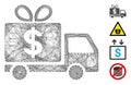 Linear Dollar Gift Delivery Vector Mesh