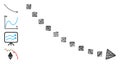 Linear Dotted Decline Trend Vector Mesh