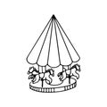 linear drawing sketch doodle carousel