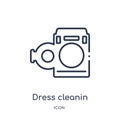 Linear dress cleanin icon from Cleaning outline collection. Thin line dress cleanin vector isolated on white background. dress