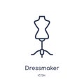 Linear dressmaker icon from Fashion outline collection. Thin line dressmaker icon isolated on white background. dressmaker trendy