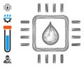 Linear Drop Test Chip Vector Mesh