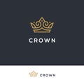 Linear elegant crown logo.