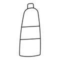 Linear element bottle for liquid Plastic glass Royalty Free Stock Photo