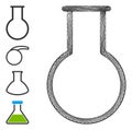 Linear Empty Round Flask Vector Mesh