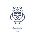 Linear esoteric icon from Magic outline collection. Thin line esoteric icon isolated on white background. esoteric trendy