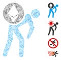 Linear Ethereum Courier Person Icon Vector Collage