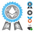 Linear Ethereum Reward Seal Vector Mesh