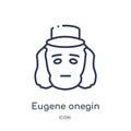 Linear eugene onegin icon from Education outline collection. Thin line eugene onegin vector isolated on white background. eugene Royalty Free Stock Photo