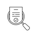 linear evaluate result icon like assess report