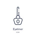 Linear eyeliner icon from Beauty outline collection. Thin line eyeliner vector isolated on white background. eyeliner trendy