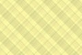 Linear fabric tartan background, place check pattern seamless. Halftone textile plaid texture vector in yellow color Royalty Free Stock Photo