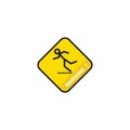 Linear fall accident icon from Insurance outline collection.