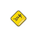 Linear fall accident icon from Insurance outline collection.