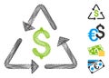 Linear Financial Recycling Vector Mesh