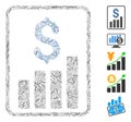 Linear Financial Report Icon Vector Collage