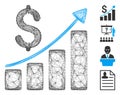 Linear Financial Report Vector Mesh